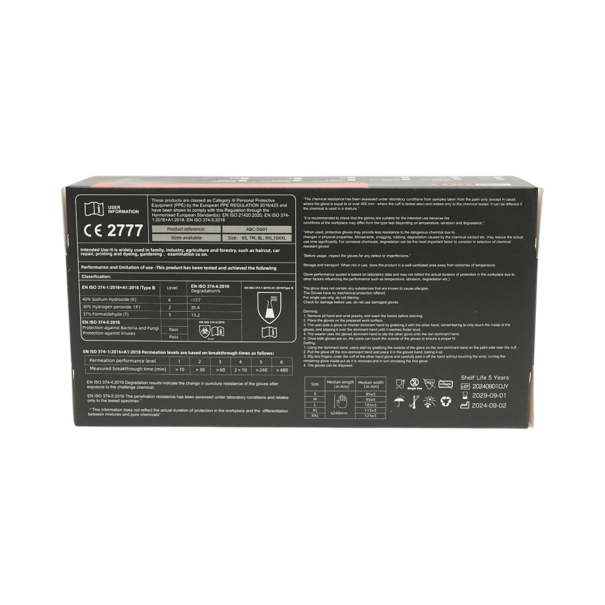 Manusi din nitril sintetic negre nepudrate marimea M 100 buc/cutie - imagine 7