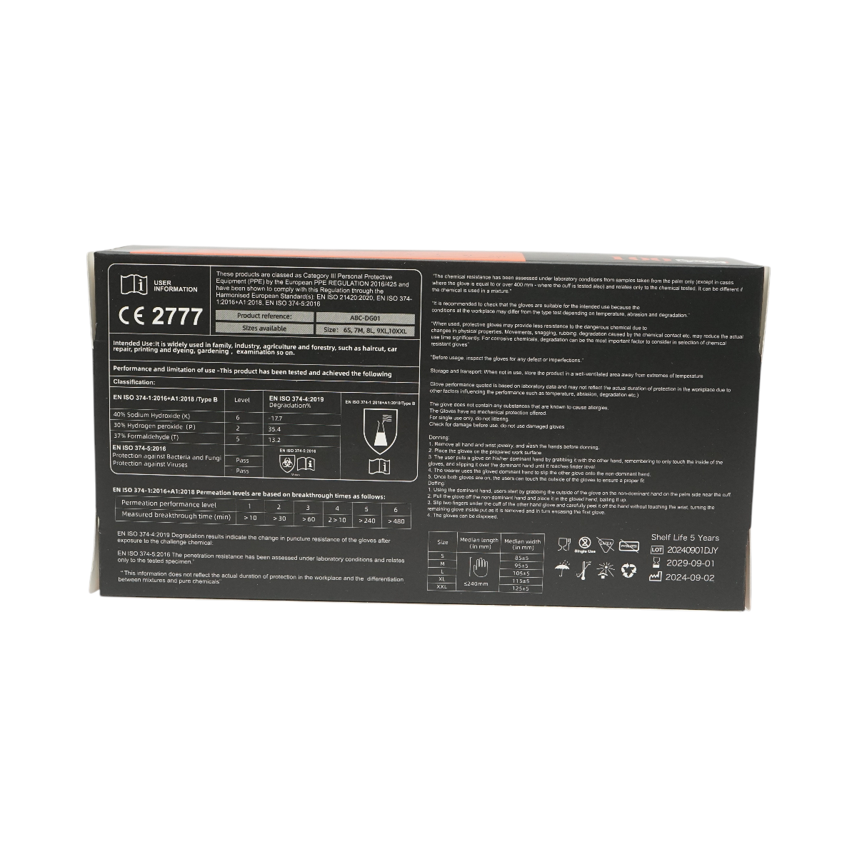 Manusi din nitril sintetic negre nepudrate marimea L 100 buc/cutie - imagine 7