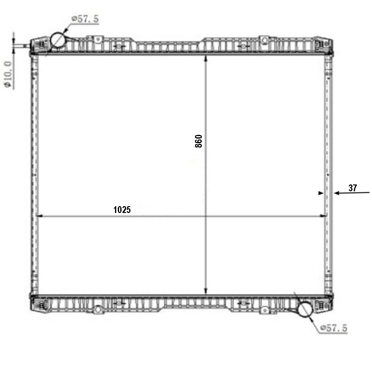 Radiator racire apa motor Scania R420 860x1025x37mm cod OEM 1769997, 1784616, 509739NRF - imagine 7