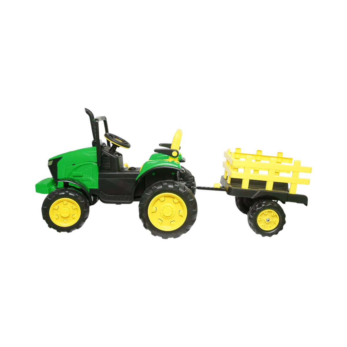 Tractor electric cu remorca, telecomanda si baterie pentru copii 1580x580x730mm - imagine 2