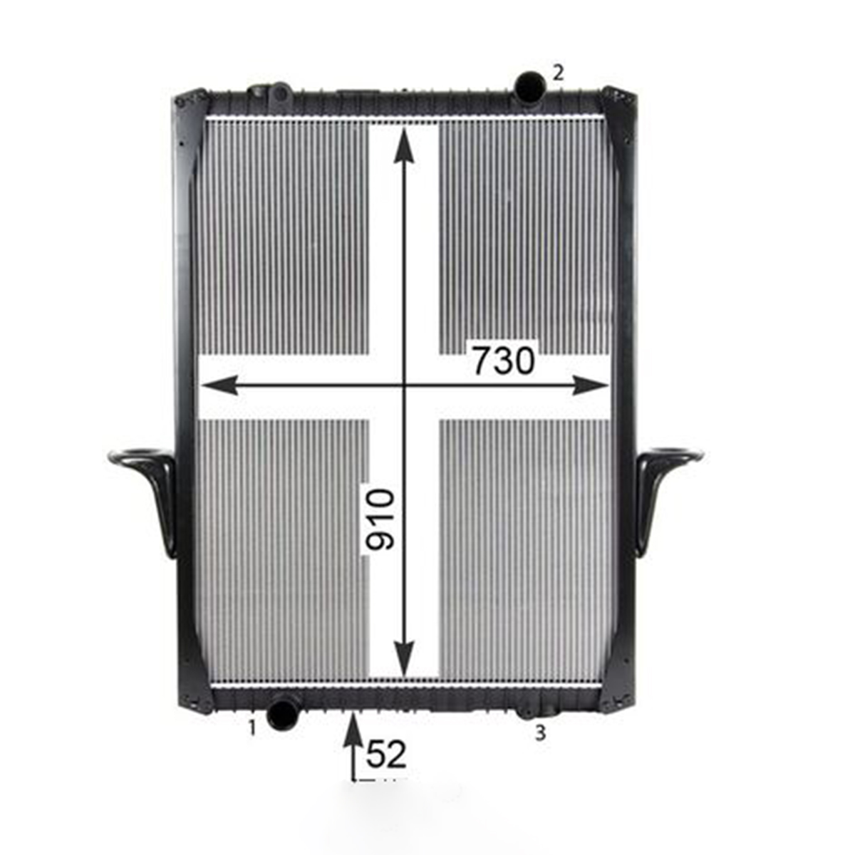 Radiator racire apa motor Renault Kerax Premium 910x730x52mm cod OEM 5010315788, 5010230608, 5010230485, 5010315646 - imagine 6