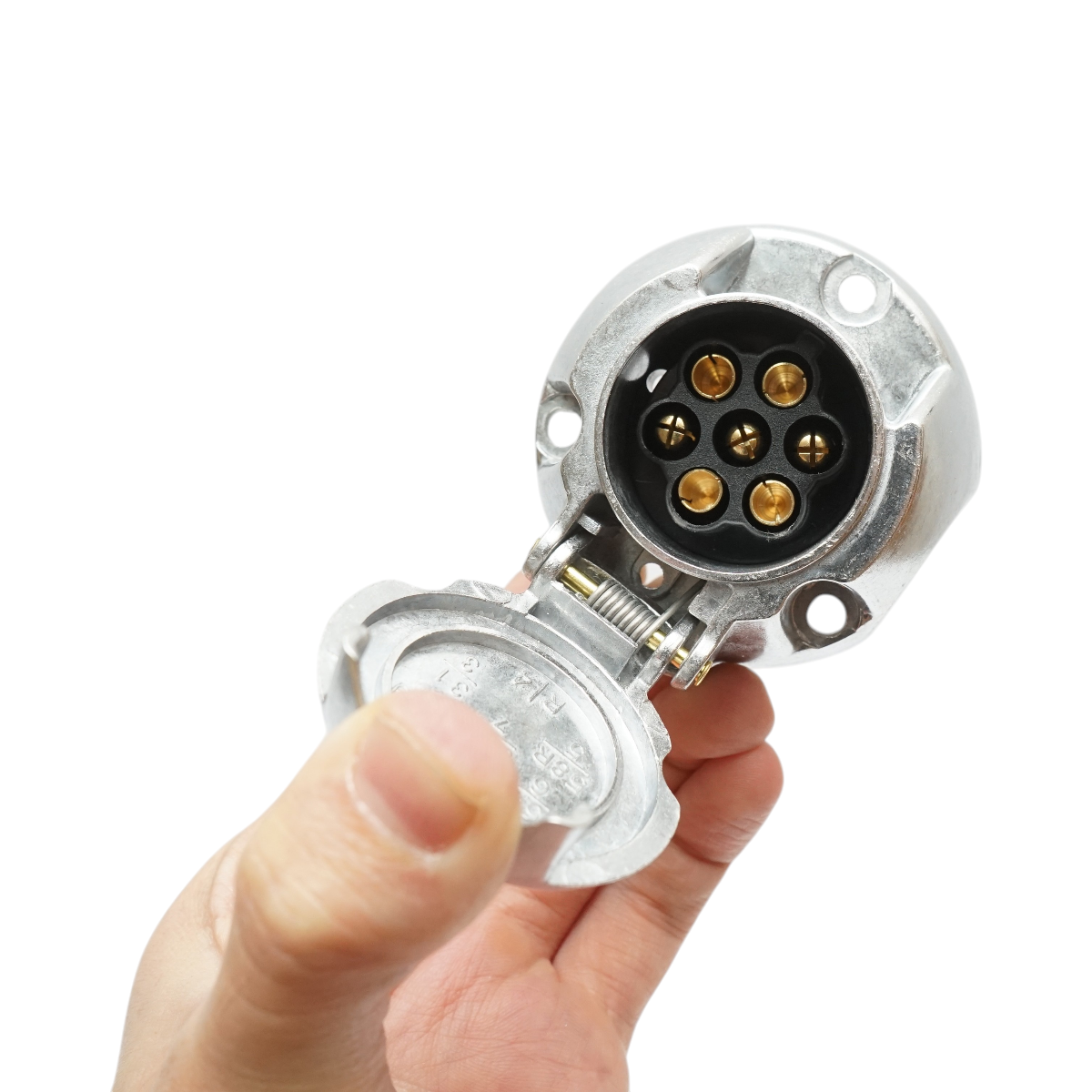 Priza remorca aluminiu 7 pini 6V/12V cod OEM TM3000B Breckner Germany - imagine 3