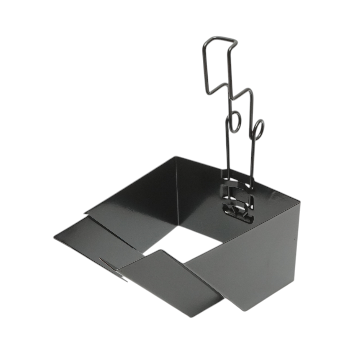 Suport cala blocare roata din otel negru