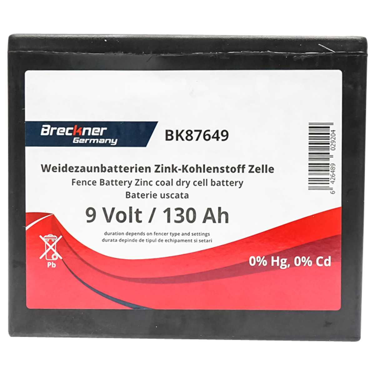Baterie uscata (nereincarcabila) 9V 130Ah pentru gard electric Breckner Germany - imagine 3