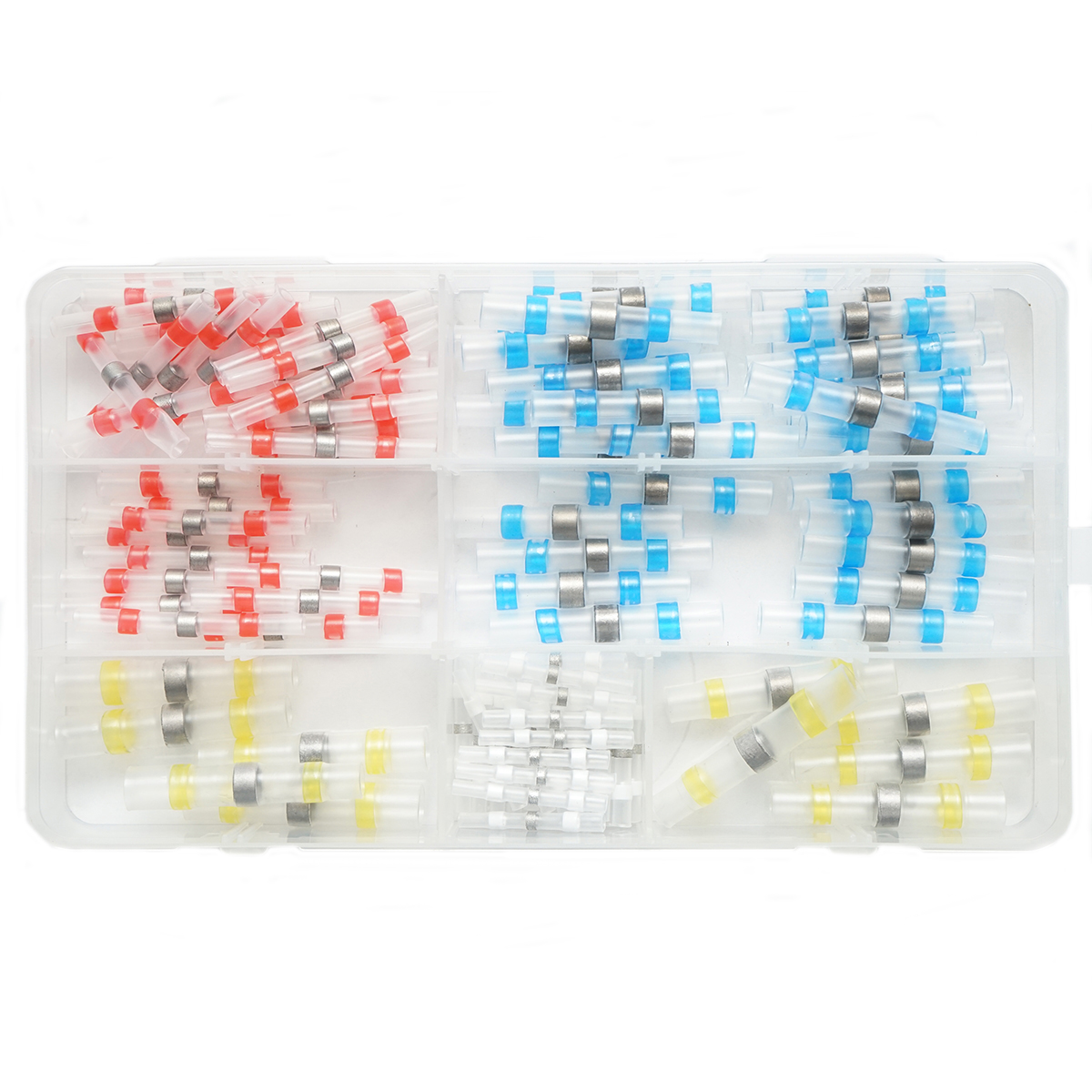 Trusa 100 conectori termocontractabili cu inel de cositor 0.25-6mm2 Leader - imagine 2