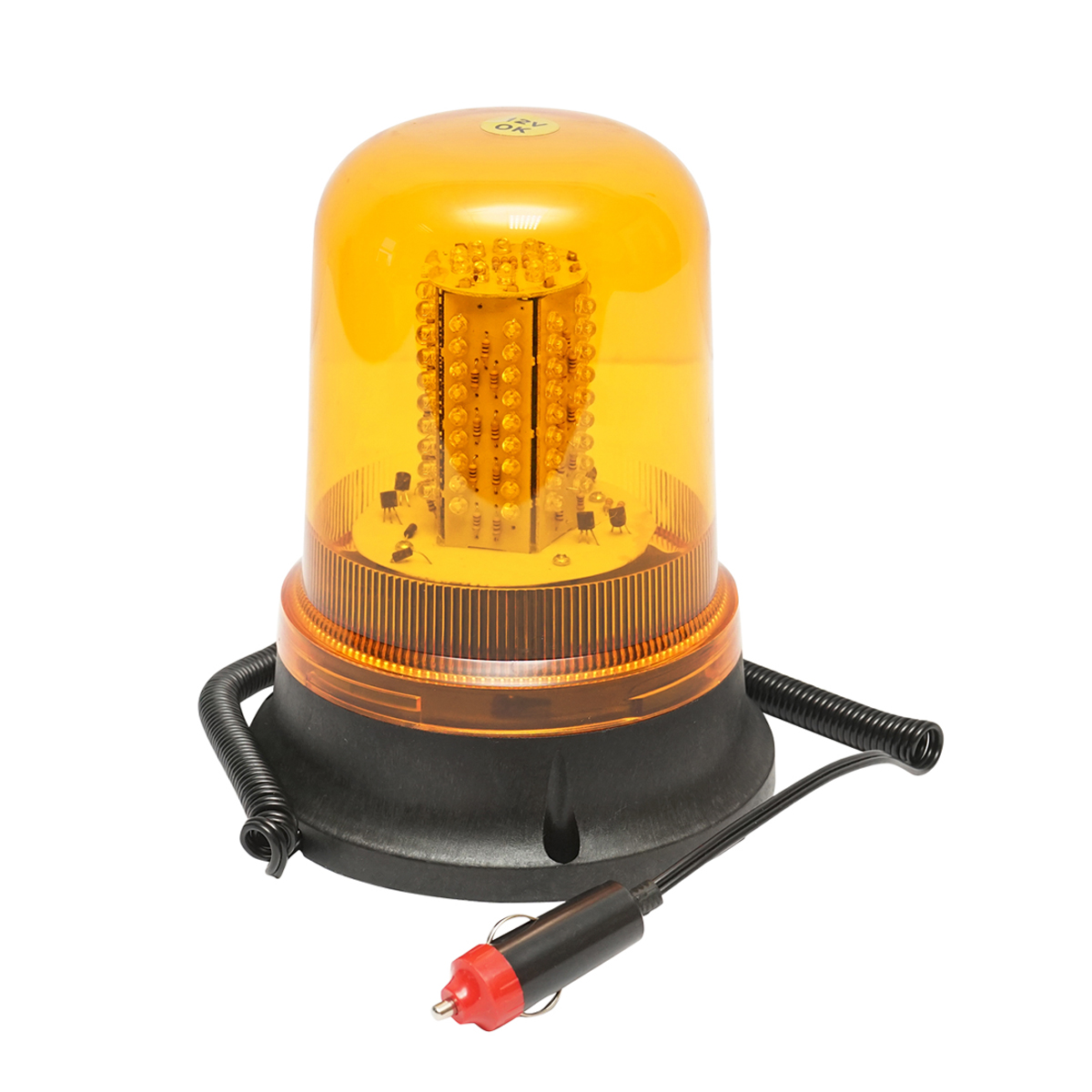 Girofar LED 12V cu talpa magnetica si alimentare la bricheta