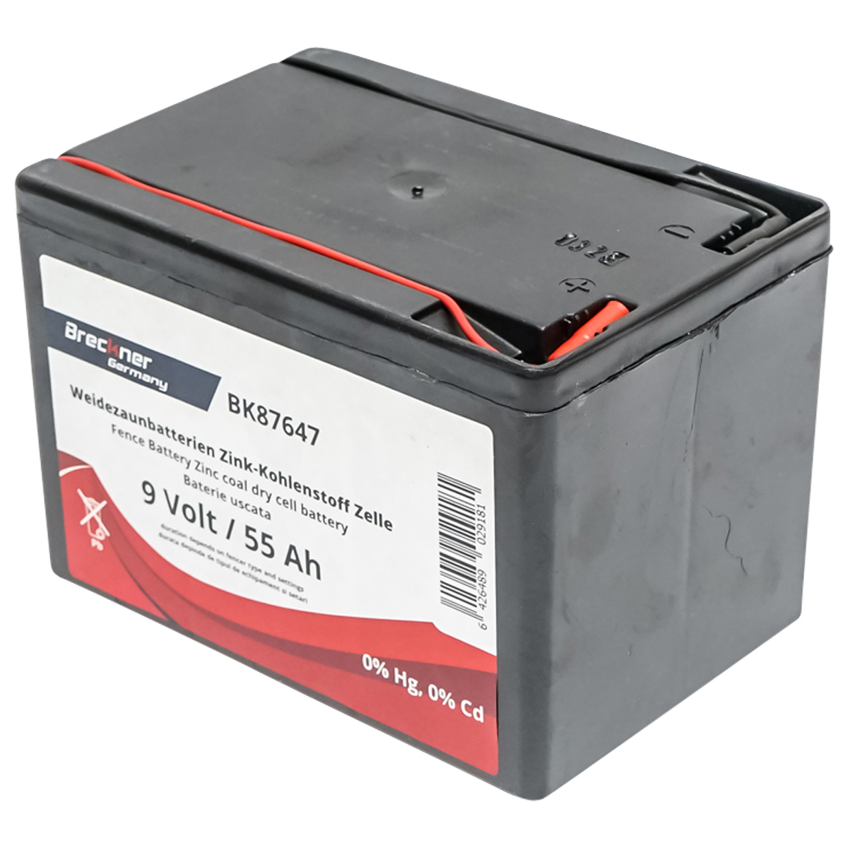 Baterie uscata (nereincarcabila) 9V 55Ah pentru gard electric Breckner Germany - imagine 2