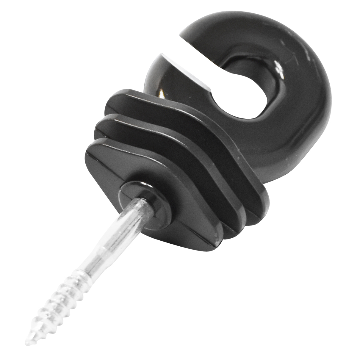 Izolator inelar negru 5.9mm 111x40mm gard electric Breckner Germany - imagine 3