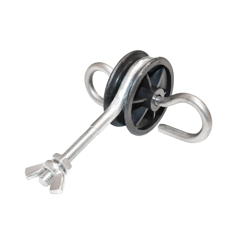Izolator cu ancorare dubla, filet cu fluturas 5,9mm 89x83.3mm gard electric Breckner Germany