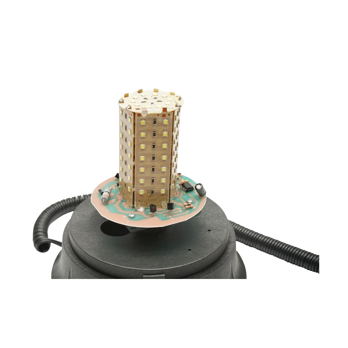 Girofar LED/SMD 24V cu talpa magnetica si alimentare la bricheta - imagine 3