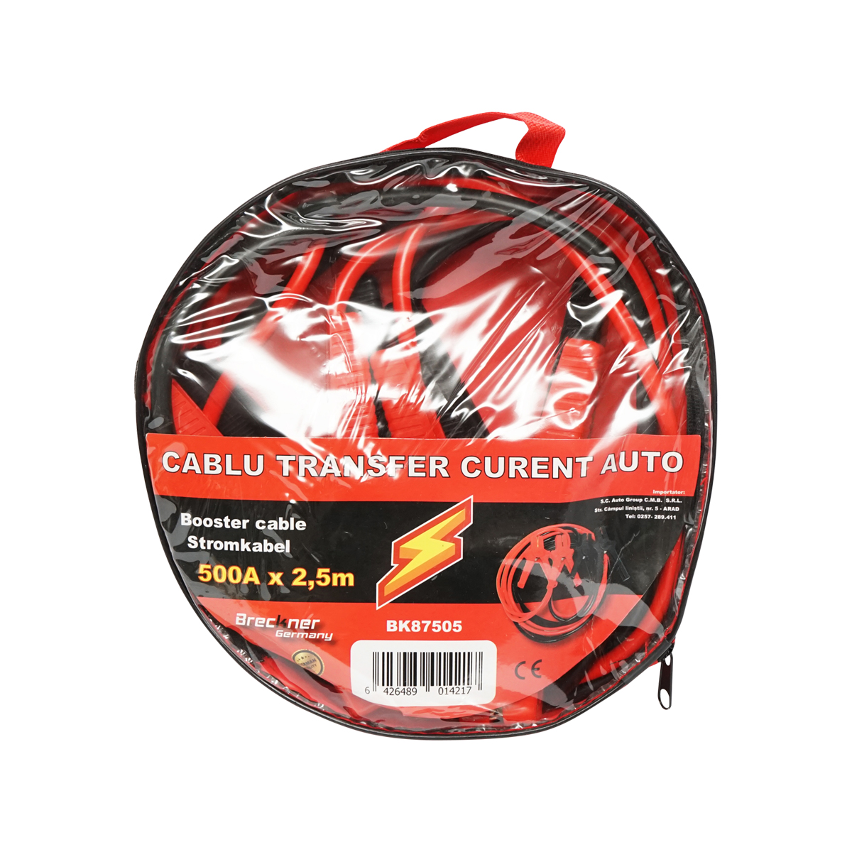 Cablu transfer curent auto 500A, lungime 2,5m Breckner Germany - imagine 3