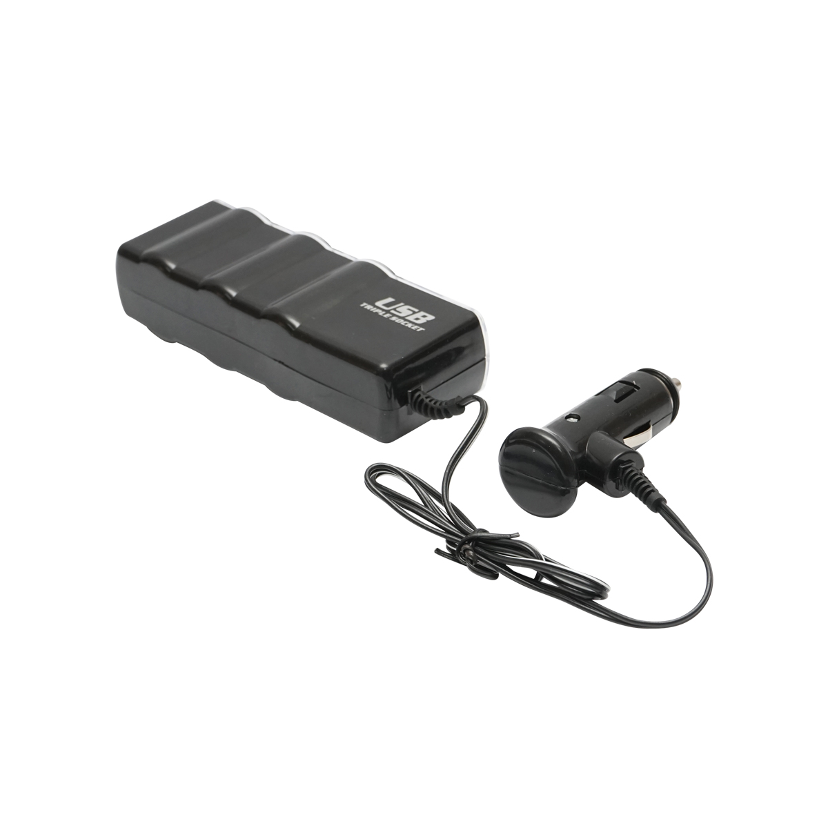 Adaptor triplu bricheta si 1 port usb cu cablu 1m - imagine 3