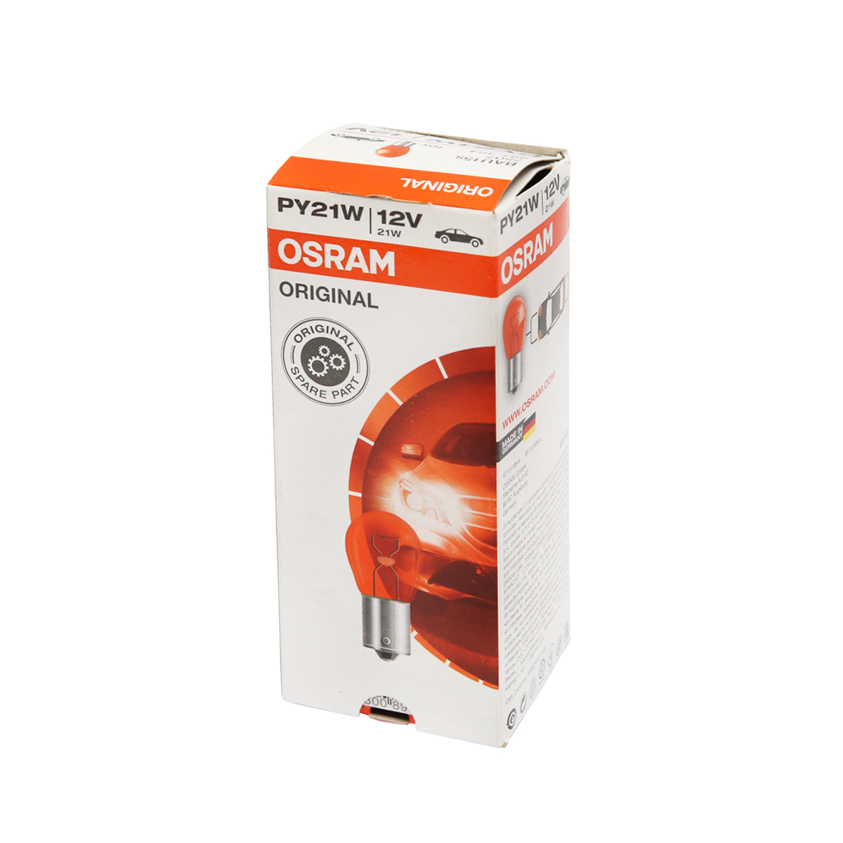 Bec (Osram) 21W / 12V BAU15s -  galben - imagine 2