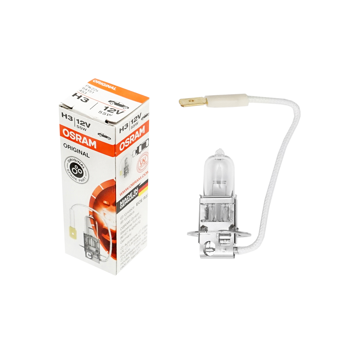Bec halogen H3 12V/55W PK22S Osram