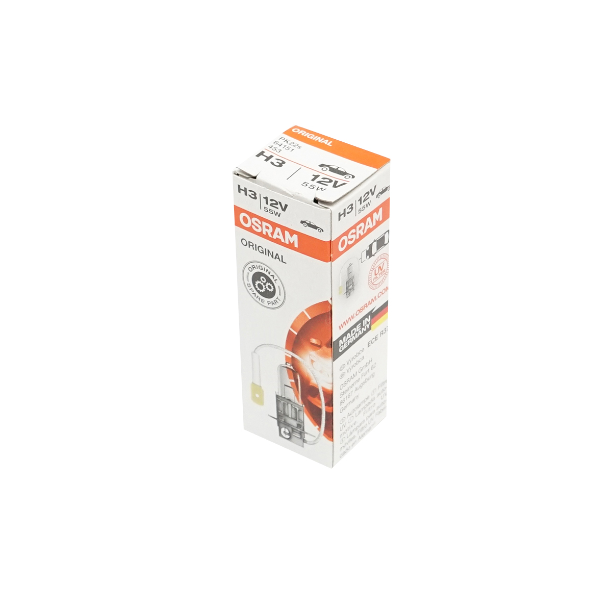 Bec halogen H3 12V/55W PK22S Osram - imagine 5