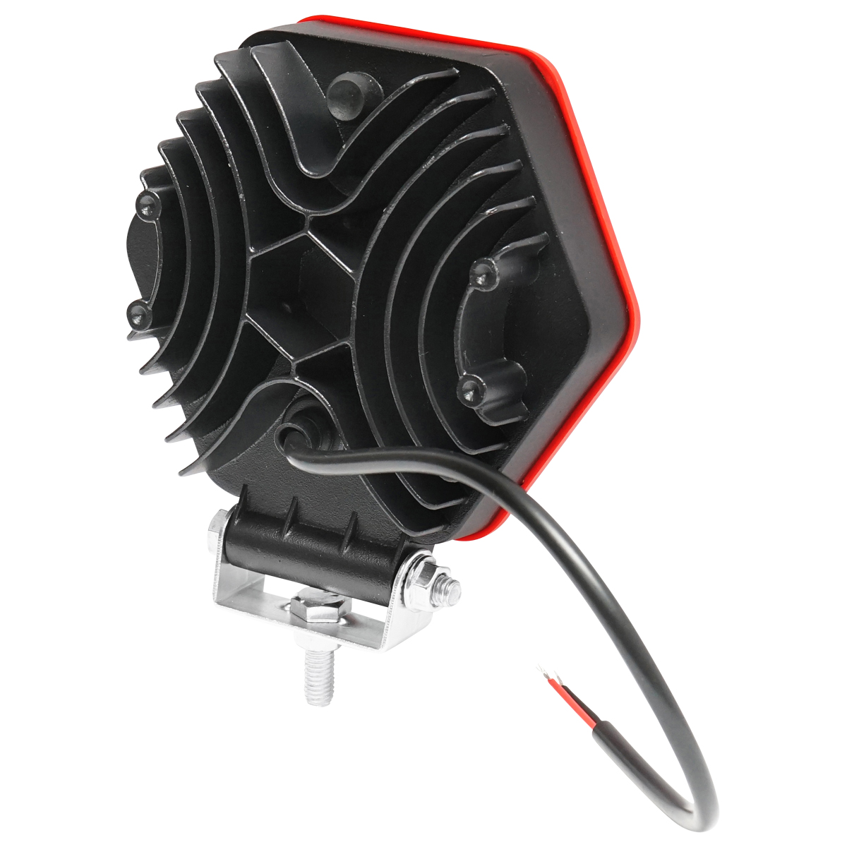 Lampa hexagonala grilaj plastic rosu 16 LED-uri DC 10-60V 48W unghi 30 - imagine 6