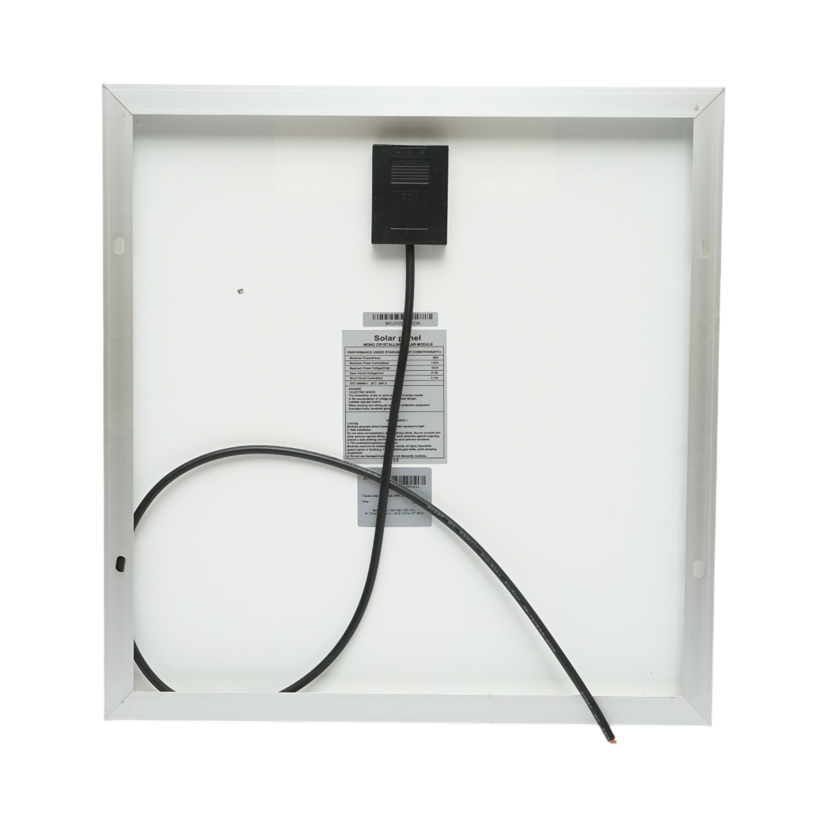 Panou solar 30W fotovoltaic monocristalin 420x405x25mm Breckner Germany - imagine 3