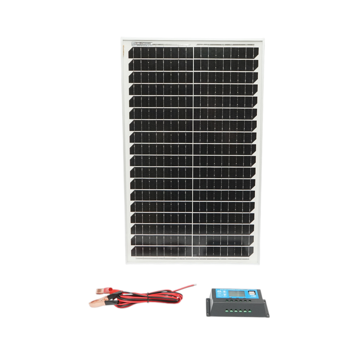 Panou solar 30W/18V fotovoltaic monocristalin 560x345x25mm cu regulator de incarcare 12/24V 20A, cablu 1.5/2m Breckner Germany