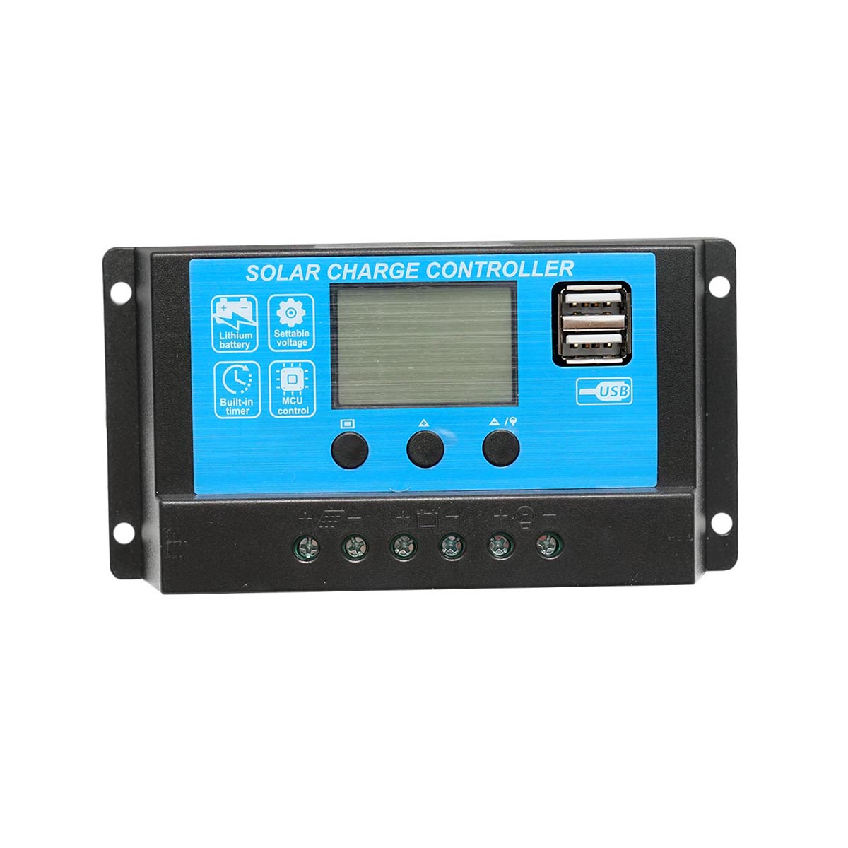 Regulator tensiune pentru panou solar 10A 12V/24V 2X port USB