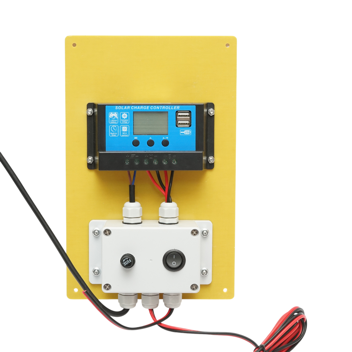 Panou solar 30W fotovoltaic monocristalin 560x345x25mm cu regulator 12-24V/10Ah, 2x USB si cablu 2m pentru baterie Breckner Germany - imagine 3