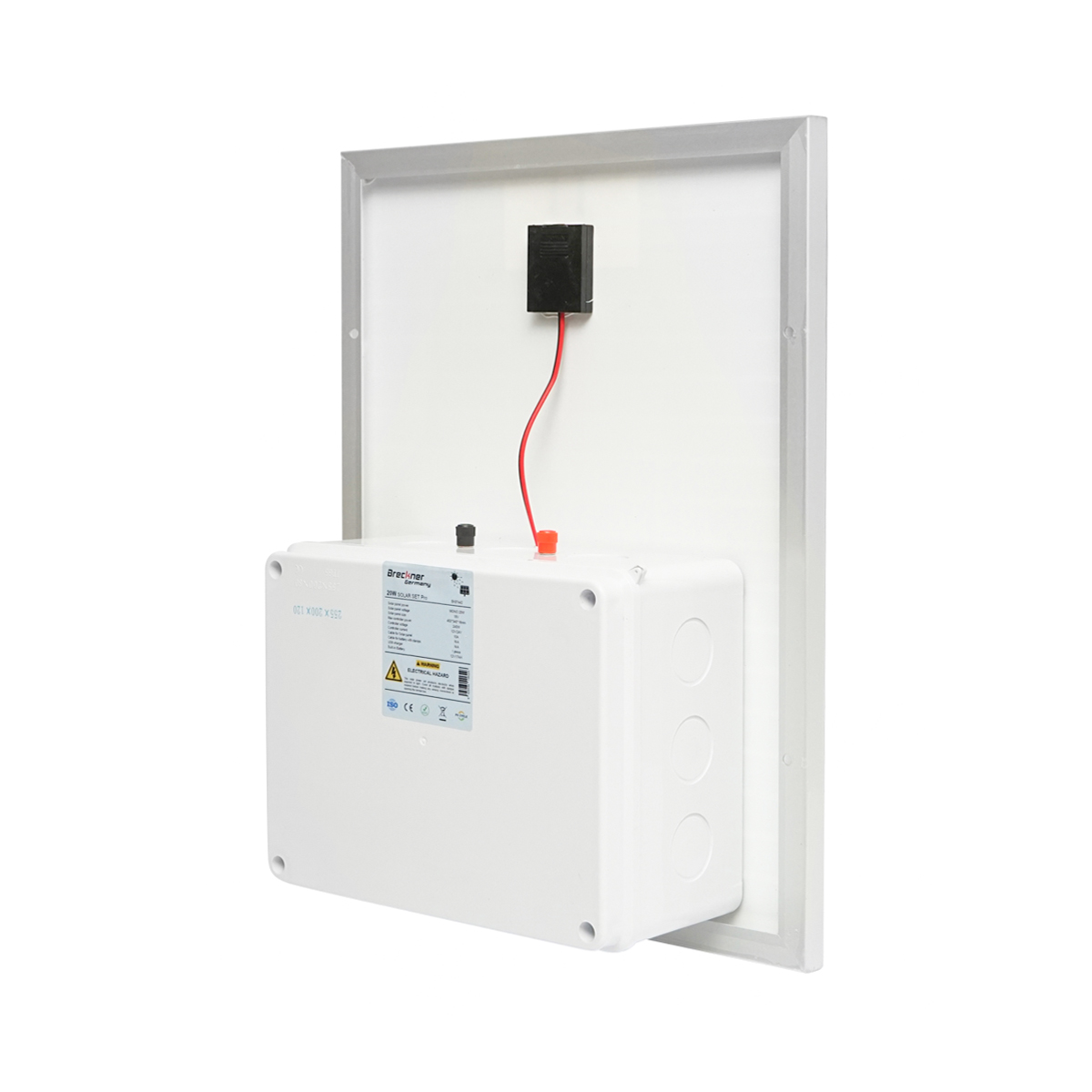 Panou solar 20W fotovoltaic monocristalin 460x350x135mm cu baterie 12V/17Ah, regulator 12/24V 10Ah si 2x port USB Breckner Germany - imagine 4