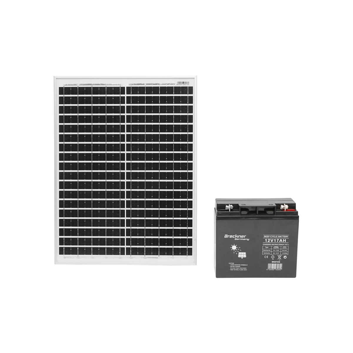 Panou solar 20W fotovoltaic monocristalin 460x350x135mm cu baterie 12V/17Ah, regulator 12/24V 10Ah si 2x port USB Breckner Germany - imagine 7
