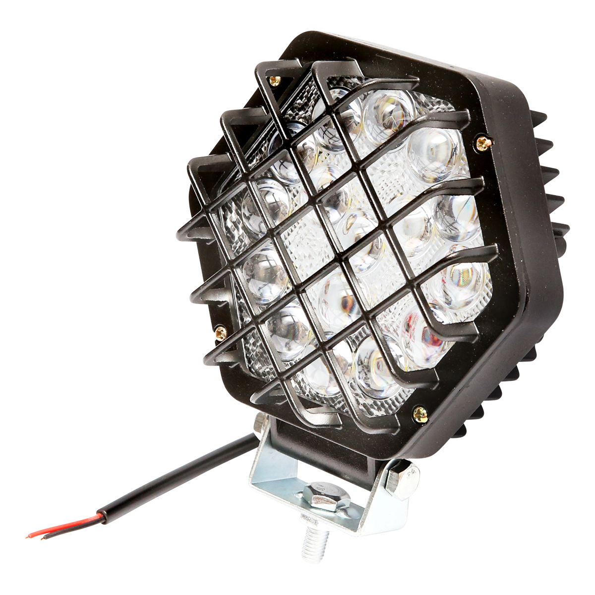 Lampa proiector hexagonal cu lumina alba si grilaj 16 LED-uri 12/24V, 125mm Breckner Germany - imagine 2