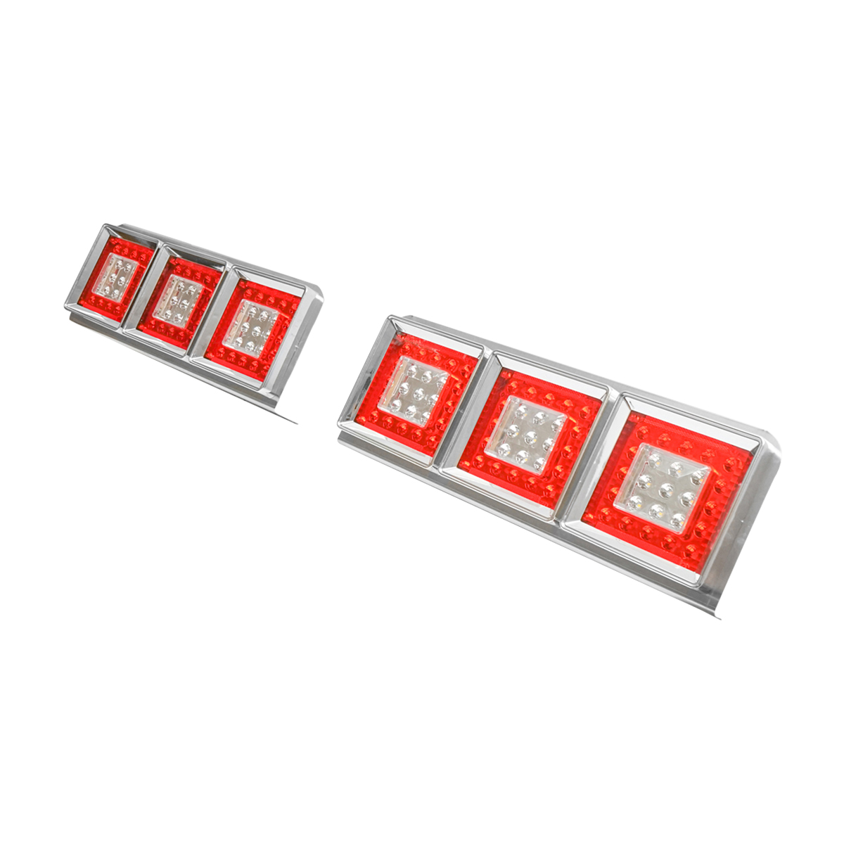 Set lampi spate camion cu LED fara semnalizare 598x220, 12/24V Breckner Germany - imagine 2