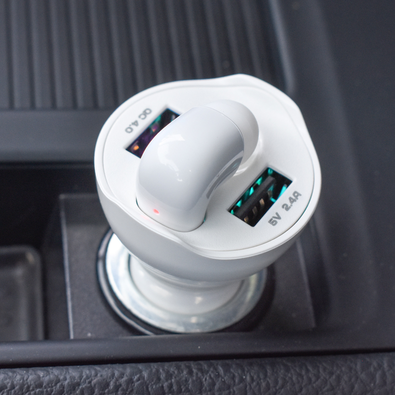 Casca bluetooth cu incarcare la priza auto tip bricheta - imagine 9