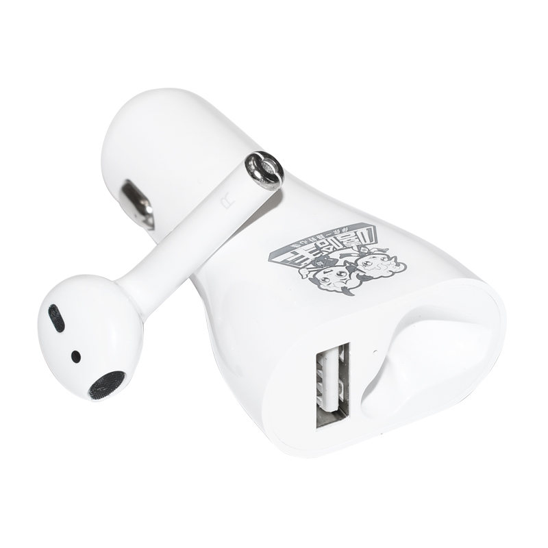 Casca bluetooth cu incarcare la priza auto tip bricheta