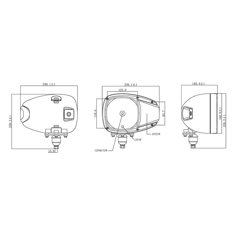 Set lampi tip far cu semnalizare dreapta si stanga 12V HR-A-030 Breckner Germany - imagine 7