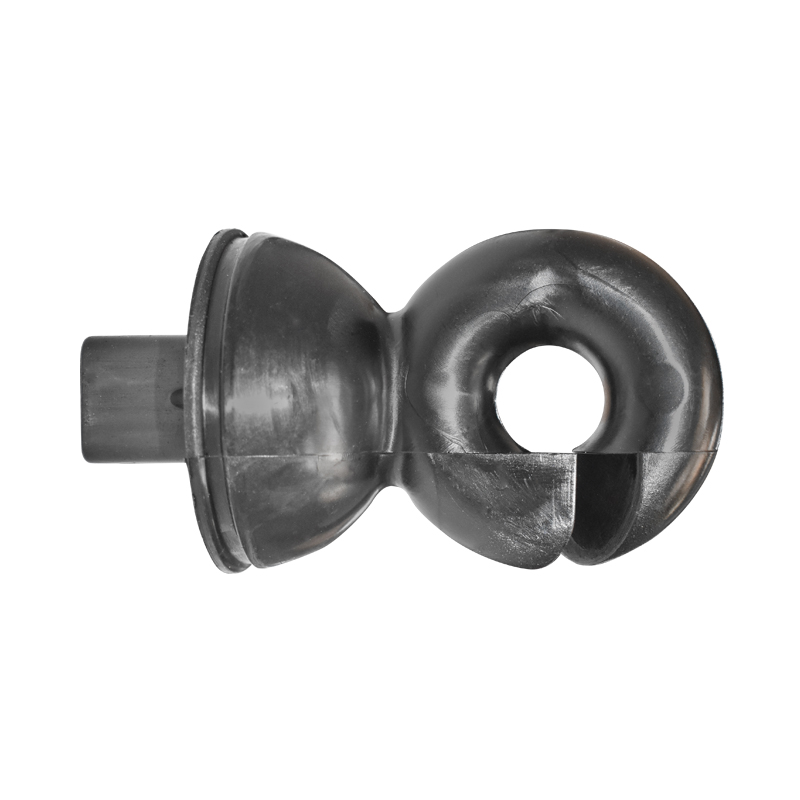 Izolator inelar negru pentru stalp metalic 59x33mm gard electric Breckner Germany
