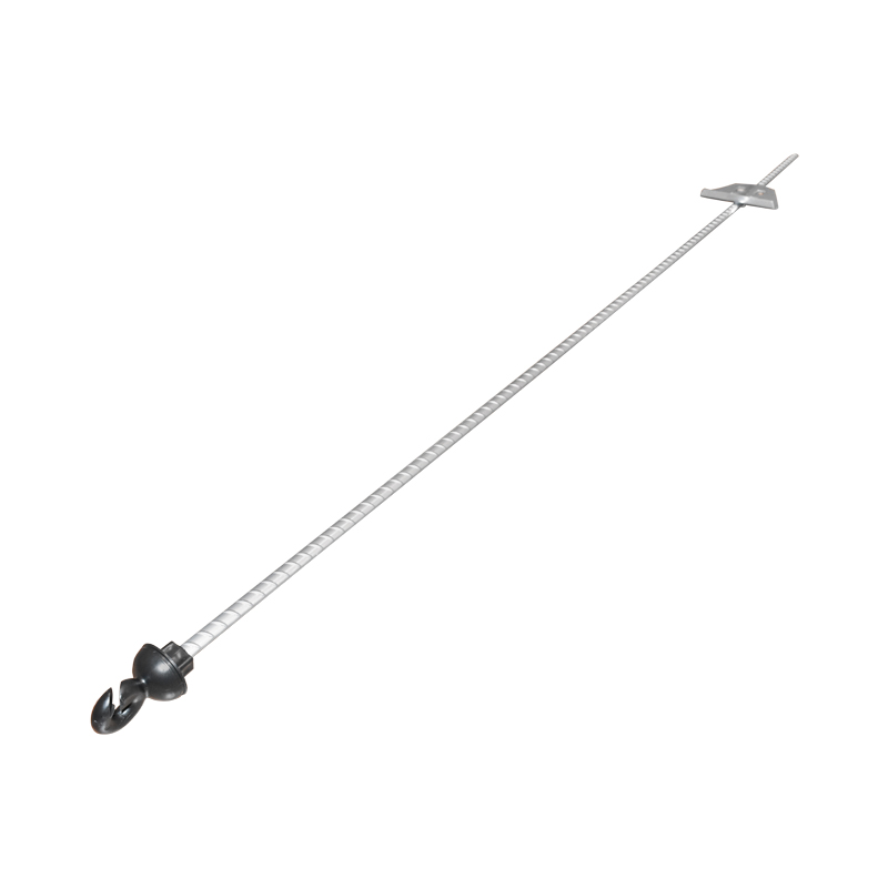 Stalp metalic 1080mm cu izolator 59x33mm pentru gard electric Breckner Germany - imagine 3
