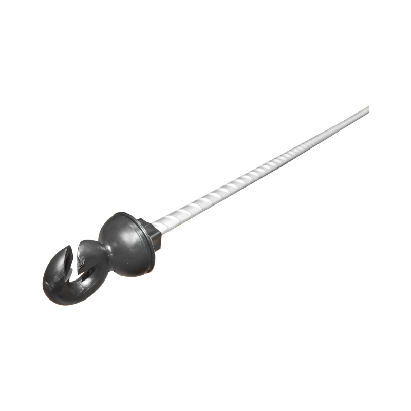 Stalp metalic 1080mm cu izolator 59x33mm pentru gard electric Breckner Germany - imagine 4