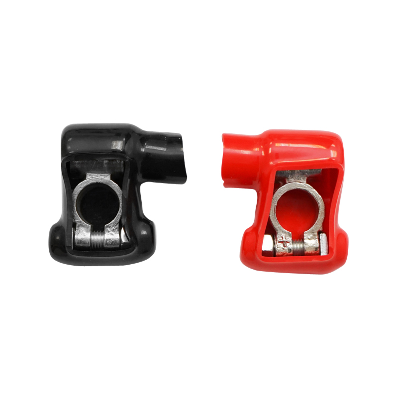 Set borne baterie cu clema HD++ protectie cauciuc rosu si negru Breckner Germany - imagine 6