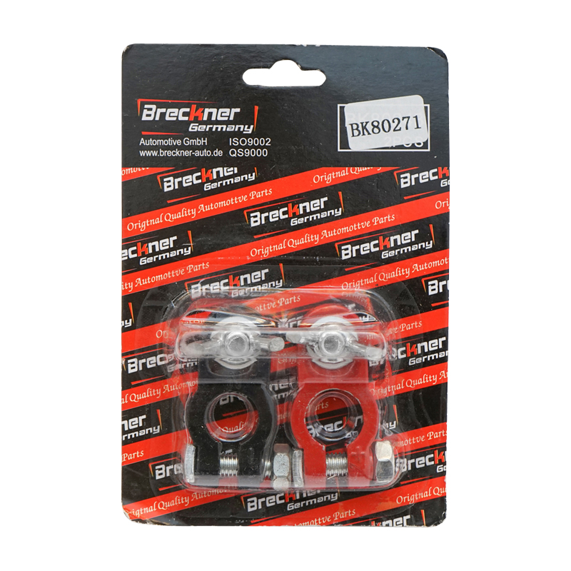 Set borne baterie Zn cu surub HD rosu si negru Heavy Duty Breckner Germany