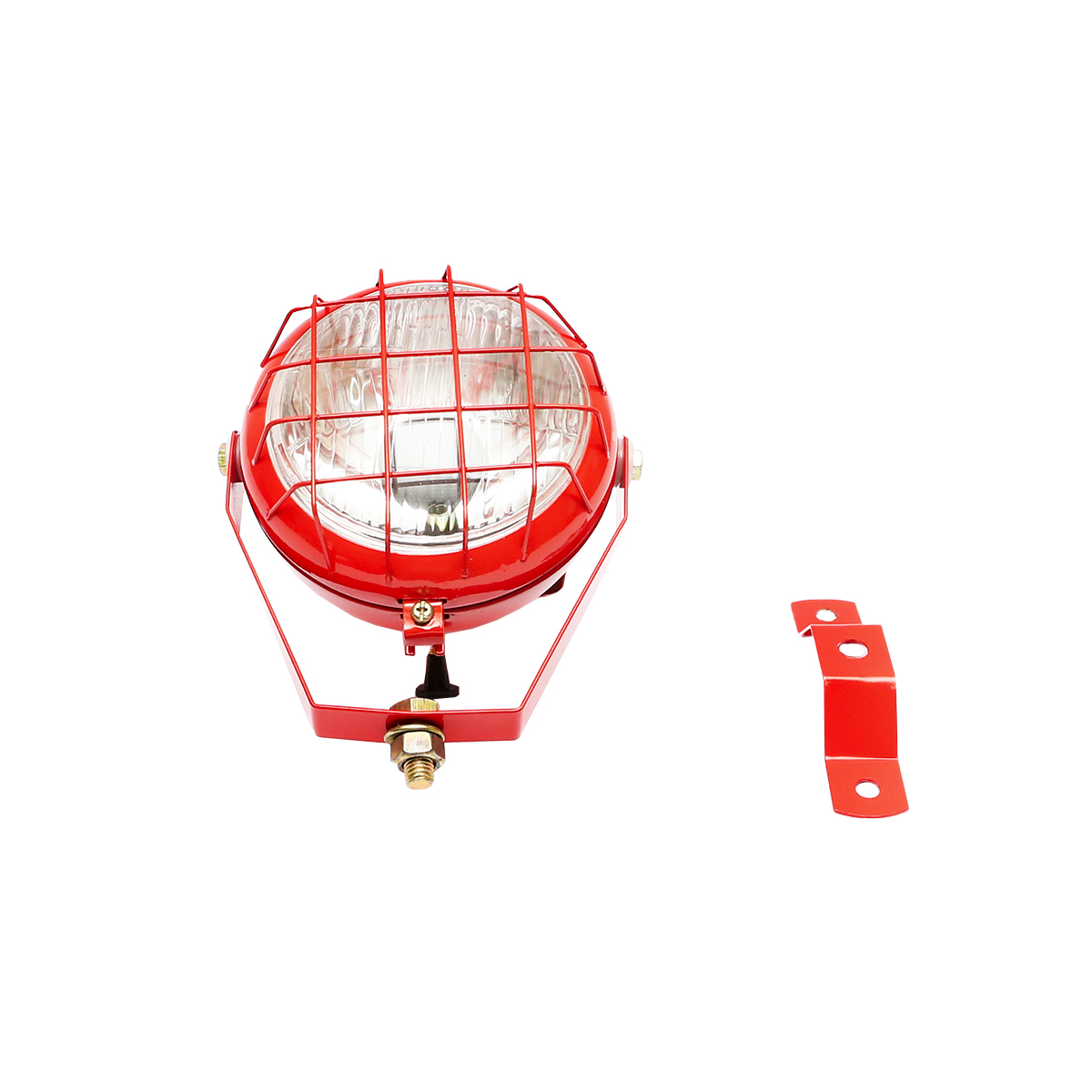 Lampa, proiector de lucru portocalie reglabila cu intrerupator pentru tractor sau utilaje agricole 12V Breckner Germany - imagine 4