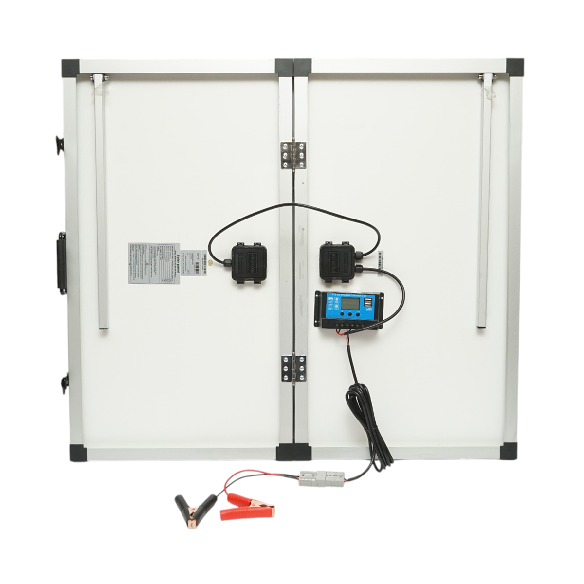 Panou solar 120W fotovoltaic monocristalin tip valiza cu regulator de tensiune 12/24V 20Ah 2 USB-uri Breckner Germany - imagine 7