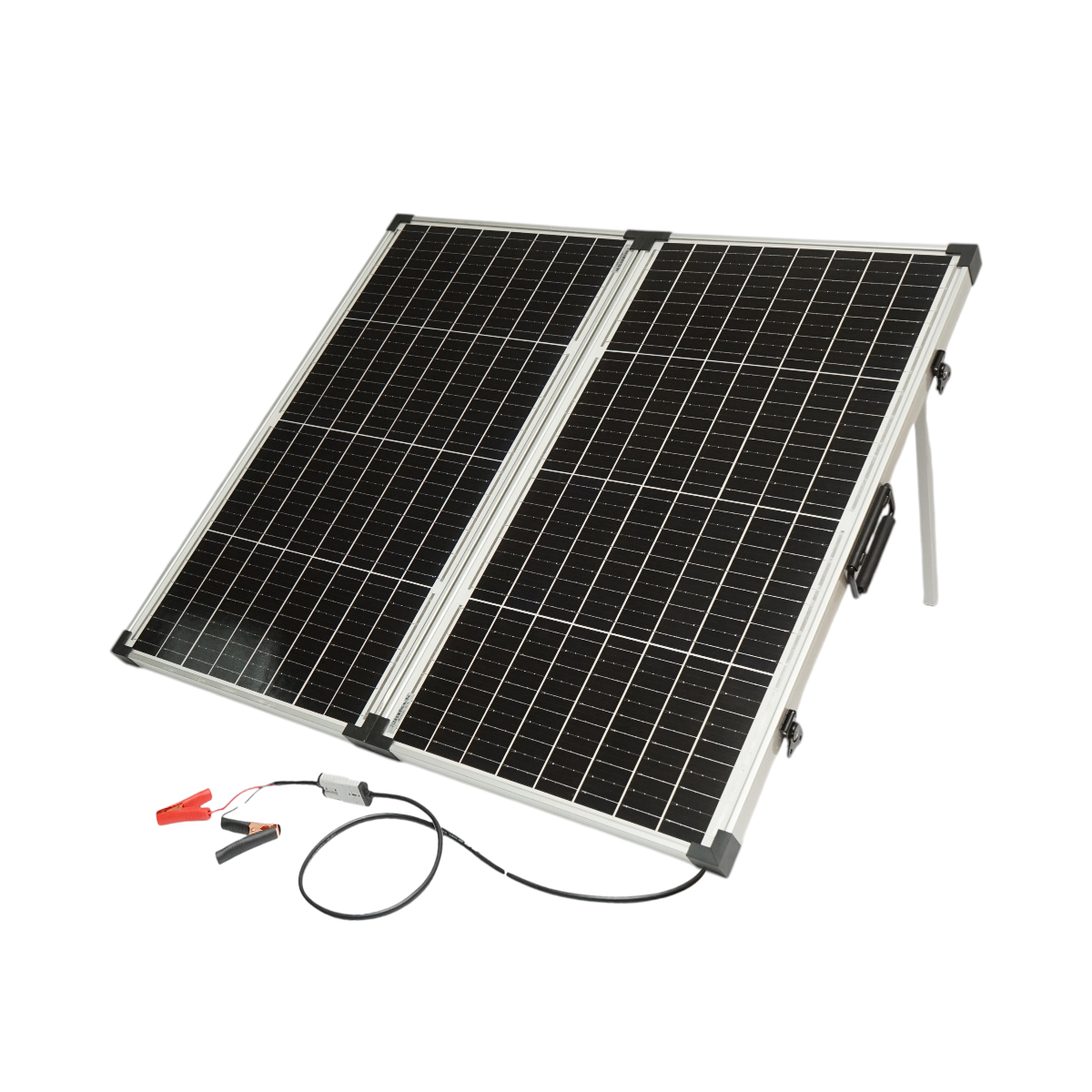 Panou solar 120W fotovoltaic monocristalin tip valiza cu regulator de tensiune 12/24V 20Ah 2 USB-uri Breckner Germany