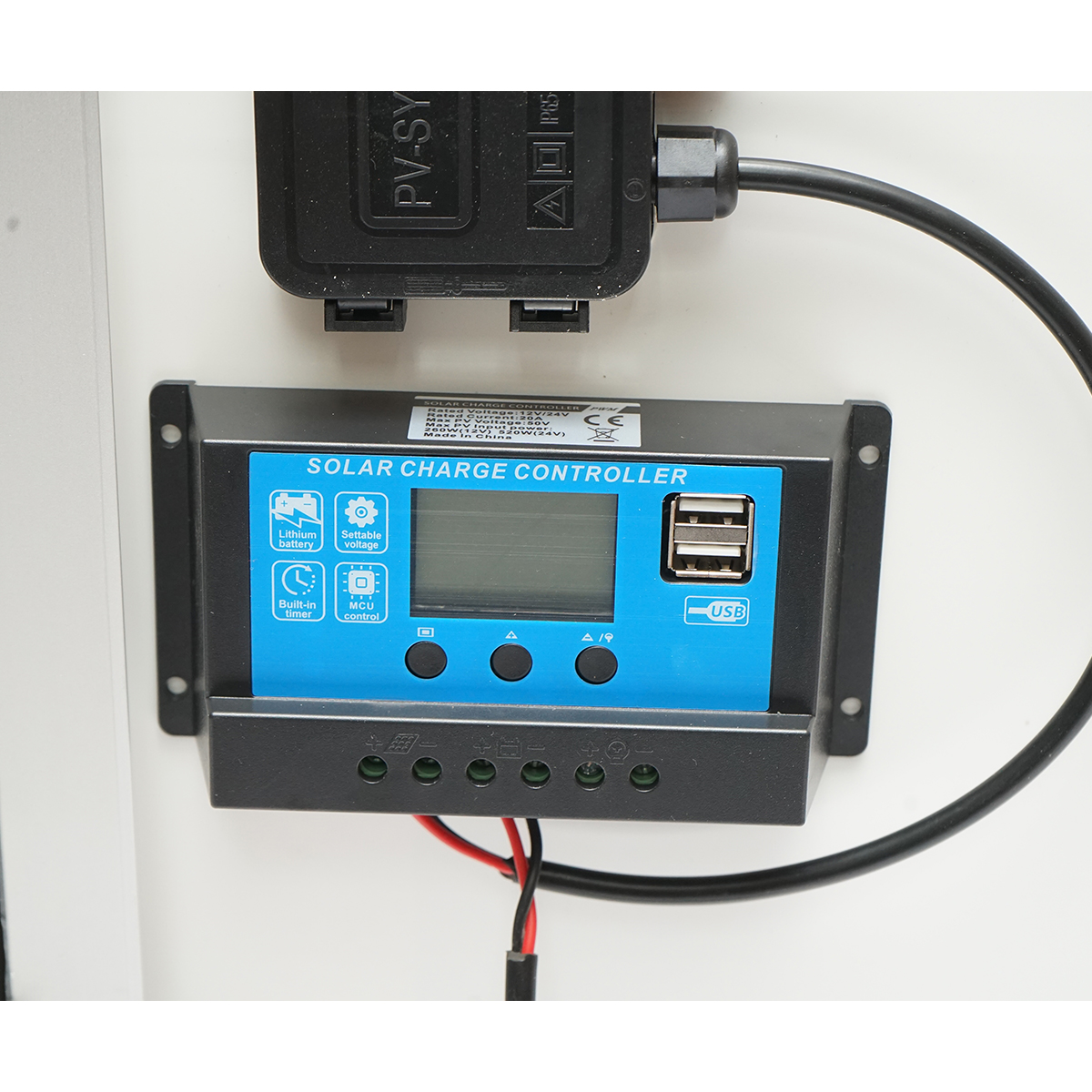 Panou solar 145W portabil fotovoltaic monocristalin tip valiza cu regulator tensiune 12/24V 20Ah 2 USB-uri Breckner Germany - imagine 10