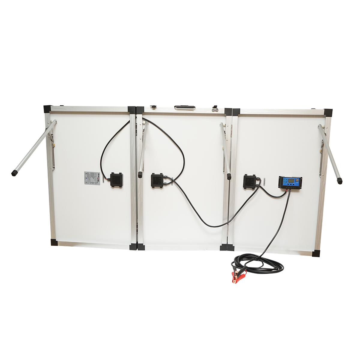 Panou solar 240W portabil fotovoltaic monocristalin tip valiza cu regulator tensiune 12/24V 20Ah 2 USB-uri Breckner Germany - imagine 5