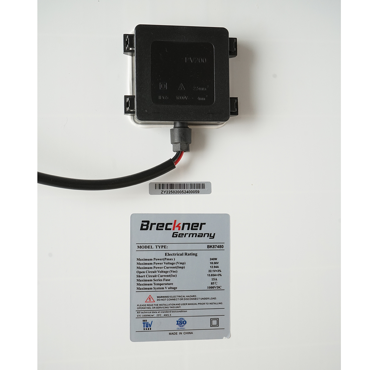 Panou solar 240W portabil fotovoltaic monocristalin tip valiza cu regulator tensiune 12/24V 20Ah 2 USB-uri Breckner Germany - imagine 7