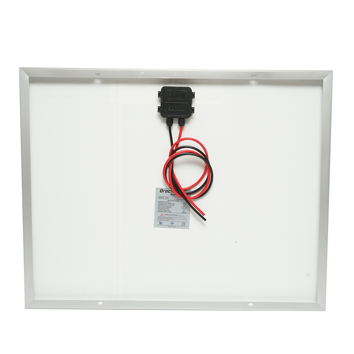 Panou solar 50W fotovoltaic policristalin cu cablu 90cm si tensiune maxima de 18V 670x530x20mm Breckner Germany - imagine 2