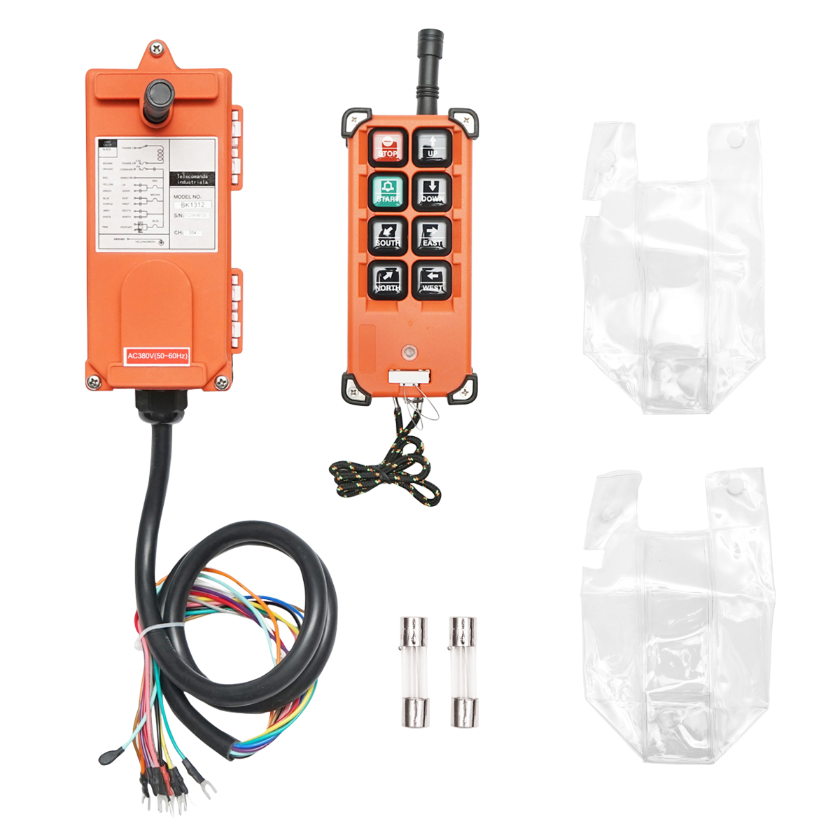 Telecomanda industriala wireless cu 6 comenzi AC 380V si protectie la apa Breckner Germany