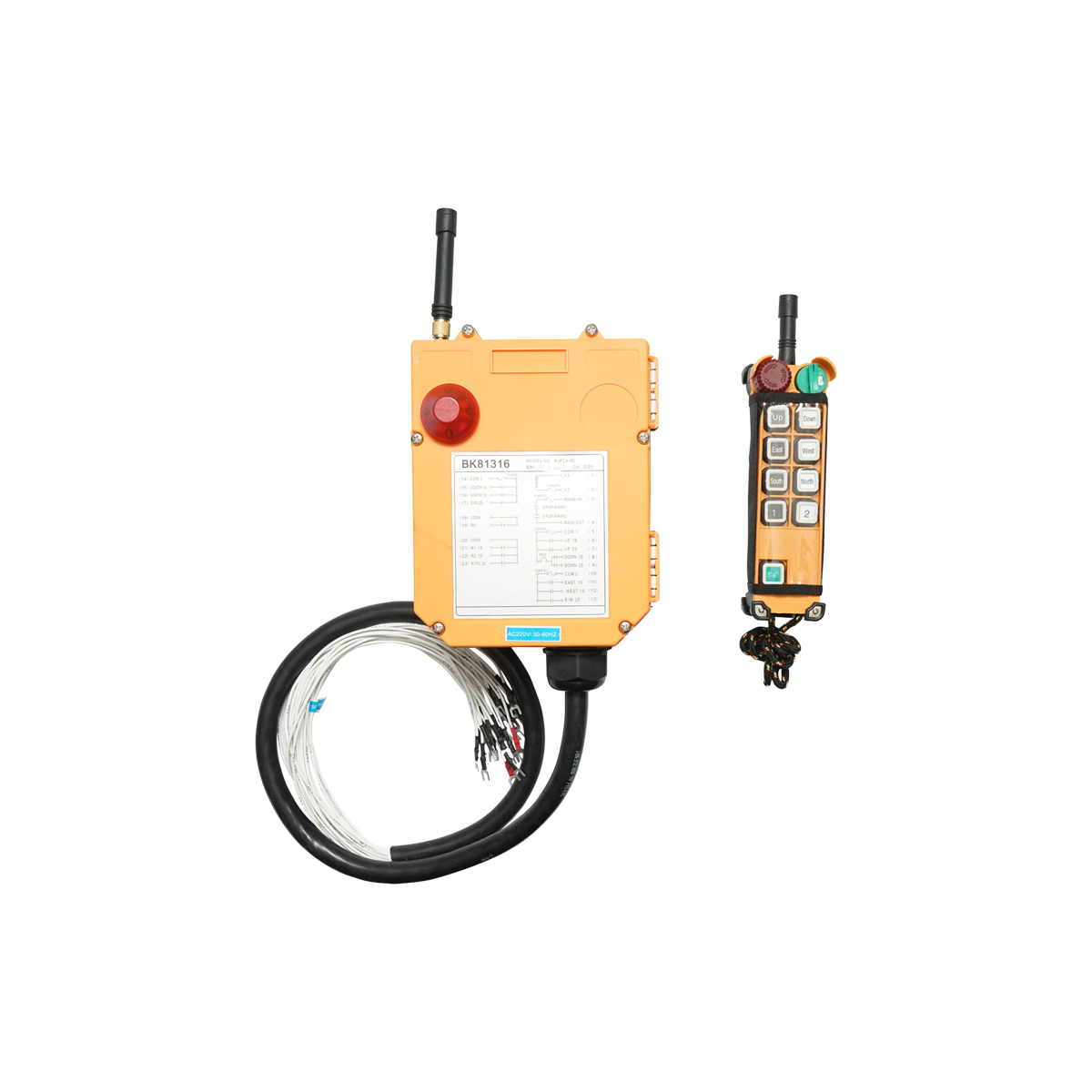 Telecomanda industriala wireless cu 10 comenzi AC 220V si protectie la apa Breckner Germany