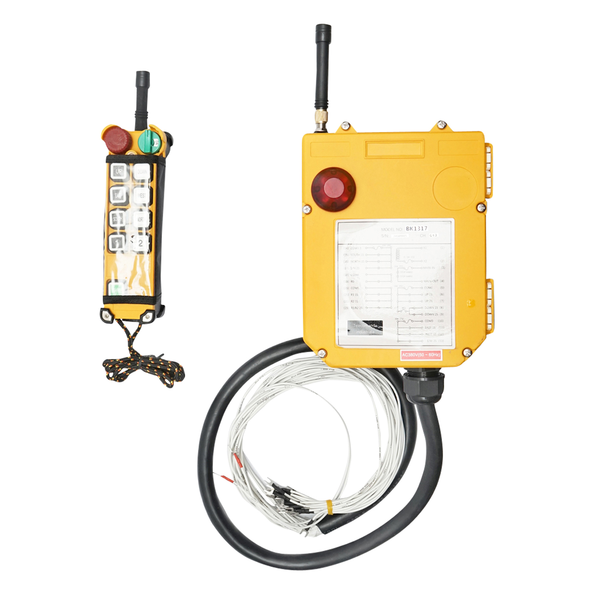 Telecomanda industriala wireless cu 10 comenzi AC 380V si protectie la apa Breckner Germany - imagine 2