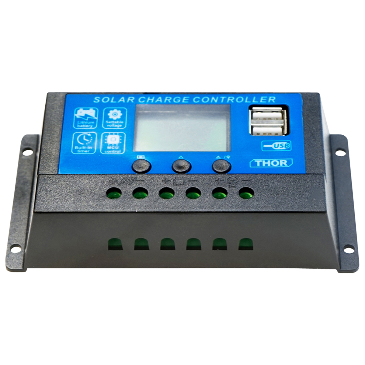 Regulator tensiune pentru panou solar 10A 12V/24V 2X port USB - imagine 4