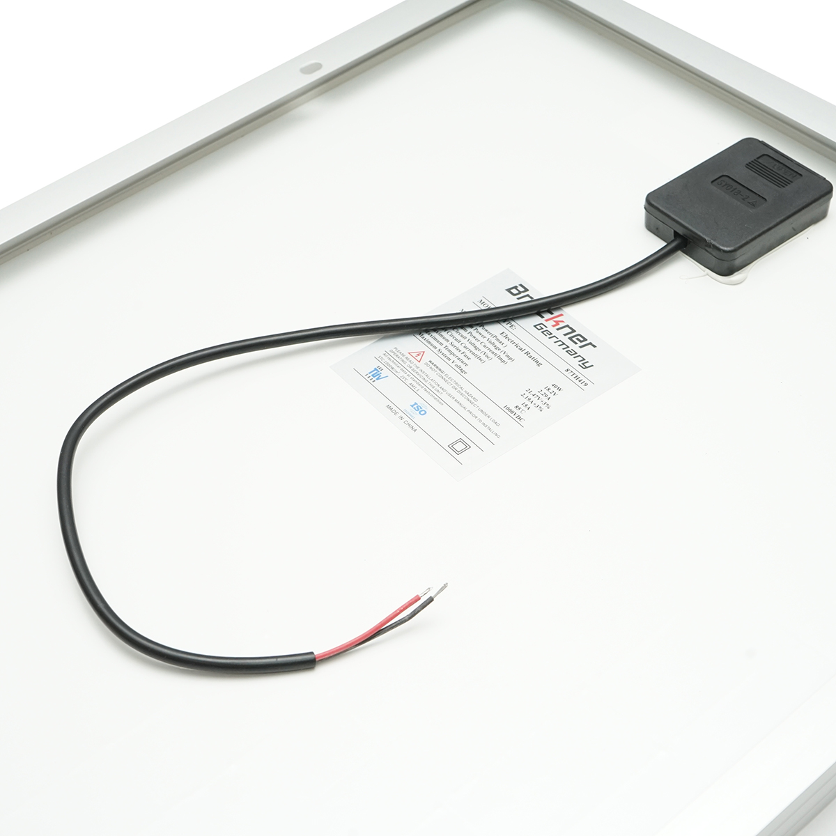 Panou solar 40W fotovoltaic monocristalin cu cablu de conectare 90cm si tensiune maxima 18V 570x400x25mm Breckner Germany - imagine 4