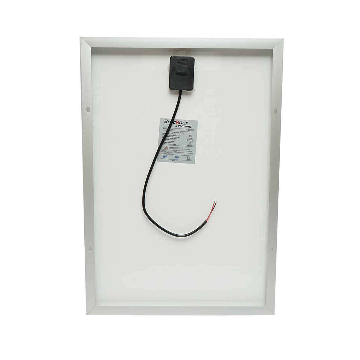 Panou solar 40W fotovoltaic monocristalin cu cablu de conectare 90cm si tensiune maxima 18V 570x400x25mm Breckner Germany - imagine 2