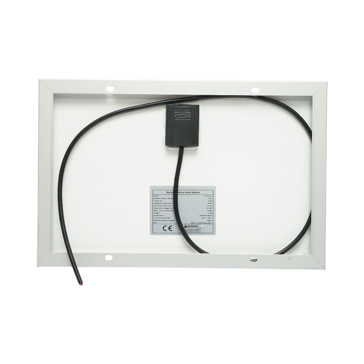 Panou solar 10W fotovoltaic monocristalin 19.8V cu cablu de conectare 90cm 345x225x18mm - imagine 3